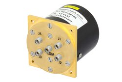 PE71S6140 - SP4T Electromechanical Relay Latching Switch, DC to 40 GHz, 5W, 12V Indicators, TTL, Self Cut Off, Diodes, 2.92mm
