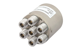 PE71S6195 - SP6T Electromechanical Relay Normally Open Switch, DC to 10 GHz, 160W, 28V, N