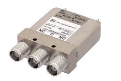 PE71S6201 - SPDT Electromechanical Relay Failsafe Switch, DC to 10 GHz, 50W, 28V Indicators, TTL, Diodes, TNC