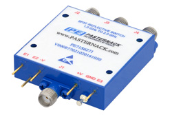 SP3T PIN Diode Switch Operating From 1 GHz to 2 GHz Up to +20 dBm and Field Replaceable SMA