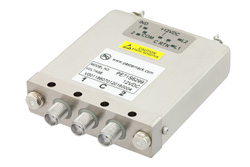 PE71S6299 - SPDT Electromechanical Relay Latching Switch, Terminated, DC to 22 GHz, 20W, 12V Self Cut Off, Diodes, TTL, Indicators, SMA