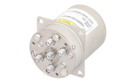 PE71S6308 - SP4T Electromechanical Relay Latching Switch, Terminated, DC to 22 GHz, 20W, 28V, Indicators, TTL, Self Cut Off, Diodes, SMA