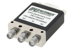 PE71S6347 - SPDT Electromechanical Relay Failsafe Switch, DC to 18 GHz, up to 90W, 12V, SMA