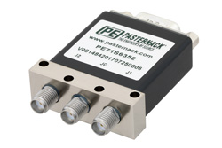 PE71S6352 - SPDT Electromechanical Relay Latching Switch, DC to 18 GHz, up to 90W, 12V, SMA