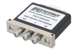 SPDT Electromechanical Relay Failsafe Switch, Terminated, DC to 18 GHz, up to 90W, 12V, SMA