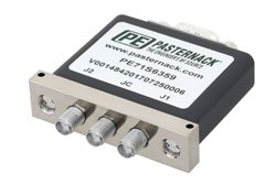 PE71S6359 - SPDT Electromechanical Relay Latching Switch, Terminated, DC to 18 GHz, up to 90W, 28V, SMA