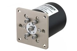 SP4T Electromechanical Relay Latching Switch, Terminated, DC to 18 GHz, up to 90W, 28V, SMA