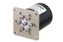 PE71S6372 - SP6T Electromechanical Relay Latching Switch, DC to 18 GHz, up to 90W, 28V, SMA