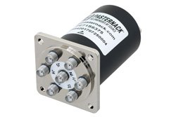 PE71S6375 - SP6T Electromechanical Relay Normally Open Switch, DC to 18 GHz, up to 90W, 24V, TTL, SMA