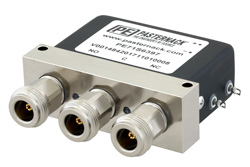 PE71S6397 - SPDT Electromechanical Relay Failsafe Switch, DC to 12 GHz, up to 600W, 28V, N