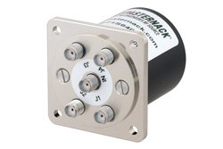 PE71S6408 - SP4T Electromechanical Relay Normally Open Switch, DC to 18 GHz, up to 90W, 28V, SMA