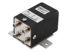 PE71S6449 - Transfer E-M Relay Latching Switch with Self Cut-Off, DC to 26.5 GHz, 90W, 5M Lifecycles, 28V, Indicators, TTL, Suppression Diodes, SMA