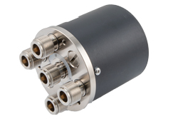 PE71S6464 - SP4T Electromechanical Relay Normally Open Switch DC to 12 GHz, up to 600 Watts, 2M Lifecycles, 12V, N