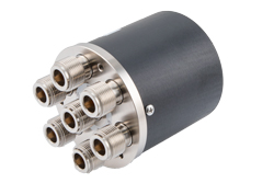 PE71S6465 - SP6T Electromechanical Relay Normally Open Switch, DC to 12 GHz, up to 600W, 2M Lifecycles, 12V, Indicators, TTL, Suppression Diodes, N