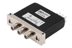 PE71S6469 - SPDT Electromechanical Relay Failsafe Switch, Terminated, DC to 26.5 GHz, up to 90W, 2M Lifecycles, 28V, TTL, Indicators, SMA