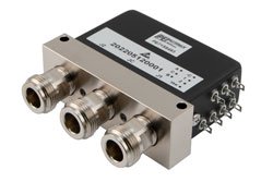 PE71S6493 - SPDT Electromechanical Relay Latching Switch, DC to 12.4 GHz, 160W, 12V, TTL, Self Cut Off, N