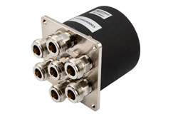 PE71S6501 - SP6T Electromechanical Relay Normally Open Switch, DC to 12.4 GHz, 50W, 12V, N