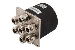 PE71S6504 - SP6T Electromechanical Relay Normally Open Switch, DC to 12.4 GHz, 160W, 12V, N