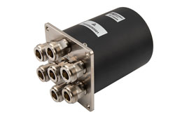 PE71S6506 - SP6T Electromechanical Relay Normally Open Switch, DC to 12.4 GHz, 160W, 12V, TTL, N