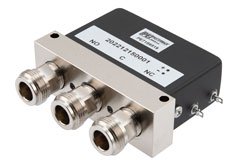 PE71S6519 - SPDT, IP64 Rated Electromechanical Relay Failsafe Switch, DC to 12 GHz, 600W, 12VDC, N