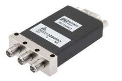 PE71S6523 - SPDT, IP64 Rated Electromechanical Relay Failsafe Switch, DC to 18 GHz, 600W, TTL, Diodes, 28VDC, SMA