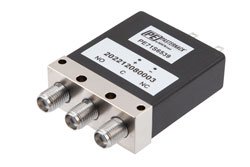 PE71S6539 - SPDT, IP64 Rated Electromechanical Relay Failsafe Switch, DC to 26.5 GHz, 90W, 24VDC, SMA