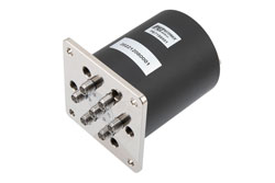 PE71S6551 - SP6T, IP64 Rated Electromechanical Relay Latching Switch, DC to 18 GHz, 90W, 28VDC, SMA