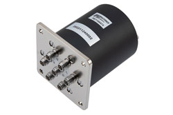 PE71S6573 - SP6T Electromechanical Relay Latching Switch, +COM, DC to 52 GHz, 5W, 12VDC, 2.4mm