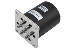 PE71S6575 - SP6T Electromechanical Relay Latching Switch, +COM, DC to 18 GHz, 90W, 12VDC, SMA