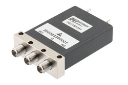 PE71S7281 - SPDT, Electromechanical Relay Failsafe Switch, DC to 43 GHz, 12VDC, 10W, Indicators, TTL, Diodes, Solder Terminals, 2.92mm