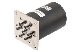 PE71S8019 - SP6T, Electromechanical Relay Latching Switch, DC to 52GHz, 28VDC, Indicators, Reset, D-Sub, 2.4mm