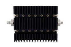 PE7227-10 - 10 dB Fixed Attenuator, SMA Male to SMA Female Directional Black Anodized Aluminum Heatsink Body Rated to 100 Watts Up to 6 GHz