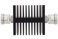 PE7313-3 - 3 dB Fixed Attenuator, 7/16 DIN Female To 7/16 DIN Female Directional Black Anodized Aluminum Heatsink Body Rated To 50 Watts Up To 7.5 GHz
