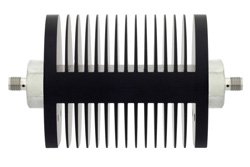 PE7363-10 - 10 dB Fixed Attenuator, SMA Female to SMA Female Black Anodized Aluminum Heatsink Body Rated to 25 Watts Up to 18 GHz