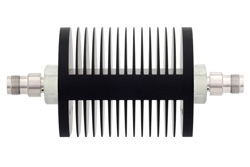 PE7378-3 - 3 dB Fixed Attenuator, TNC Female to TNC Female Black Anodized Aluminum Heatsink Body Rated to 25 Watts Up to 18 GHz