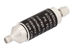 PE7391-10 - 10 dB Fixed Attenuator, SMA Male to SMA Female Aluminum Body Rated to 5 Watts Up to 3 GHz