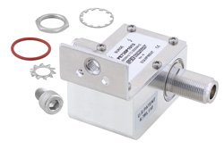 Type N F/F In/Out Coax RF Surge Protector 800MHz - 2.5GHz DC Pass 300W IP67 175uJ 20kA Hybrid Bracket Away from Arrestor