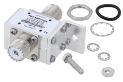 UHF F/F In/Out Bulkhead Coax RF Surge Protector 1.5MHz - 700MHz DC Block 2kW 10mJ 50kA Blocking Cap and Gas Tube