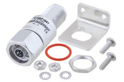 PE73SP1041 - Type N F/M In/Out Bulkhead Coax RF Surge Protector, DC - 7GHz and 3GHz - 4GHz, DC Pass, 90W, IP67, 20kA, Gas Discharge Tube, BiDirect