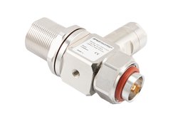 PE73SP1064 - 7/16 M/F In/Out Coax RF Surge Protector, 800MHz - 2.25GHz, DC Block, Low PIM, Quarter Wave Stub, BiDirect, Low PIM -150 dBc