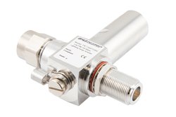 PE73SP1066 - Type N M/F In/Out Coax RF Surge Protector, 800MHz - 2.25GHz, DC Block, Low PIM, Quarter Wave Stub, BiDirect, Low PIM -150 dBc