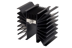 PE7408-30 - 30 dB Fixed Attenuator, SMA Female To SMA Male Directional Black Aluminum Heatsink Body Rated To 300 Watts Up To 3 GHz