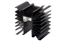 PE7413-10 - 10 dB Fixed Attenuator, TNC Male To TNC Male Directional Black Aluminum Heatsink Body Rated To 300 Watts Up To 3 GHz
