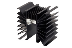 PE7413-20 - 20 dB Fixed Attenuator, TNC Male To TNC Male Directional Black Aluminum Heatsink Body Rated To 300 Watts Up To 3 GHz