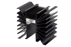 PE7414-6 - 6 dB Fixed Attenuator, TNC Male To TNC Female Directional Black Aluminum Heatsink Body Rated To 300 Watts Up To 3 GHz