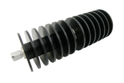 PE7427-30 - 30 dB Fixed Attenuator, SMA Male to SMA Female Black Anodized Aluminum Heatsink Body Rated to 50 Watts Up to 18 GHz