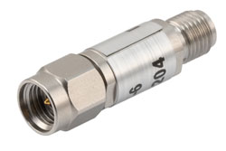 PE7430-6 - 6 dB Fixed Attenuator, 2.92mm Male to 2.92mm Female Passivated Stainless Steel Body Rated to 2 Watts Up to 40 GHz