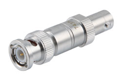 PE7437-30 - 30dB 50ohm fixed attenuator BNC plug to BNC jack 4GHz rated 2 watt