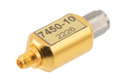 PE7450-10 - 10 dB Fixed Attenuator, 1.0 mm Male to 1.0 mm Female Rated to 0.2 Watts Up to 110 GHz