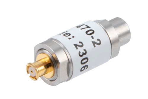 PE7470-2 - 2 dB Fixed Attenuator SMP Male to SMP Female Stainless Steel Body Rated to 1 Watt Up to 18 GHz